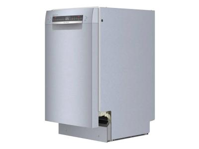 18" Bosch Recessed Handle CrystalDry Dishwasher in Stainless Steel - SPE68C75UC