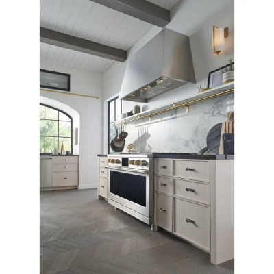 48" Monogram Custom Wall Mounted Stainless Steel Hood - ZVC48STSS