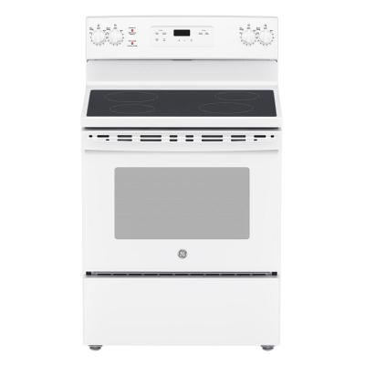 30" GE Freestanding Electric Range in White JCBS630DKWW
