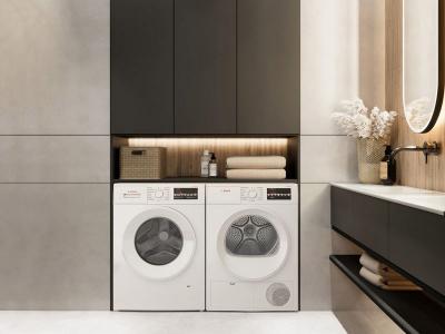 24" Bosch 300 Series Compact Electric Condensation Dryer - WPA12100UC