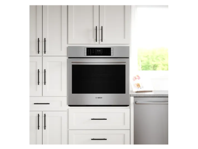 30" Bosch 4.6 Cu. Ft. Benchmark Electric Single Wall Oven With Convection - HBLP454UC