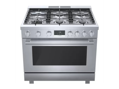 36" Bosch 800 Series Freestanding Gas Range With 6 Burners In Stainless Steel - HGS8655UC