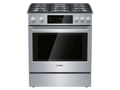 30" Bosch 4.8 Cu. Ft. Benchmark Gas Slide-in Range Stainless Steel - HGIP056UC