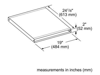 Bosch 2' Rectangular Duct Downdraft - HDD2RECTD