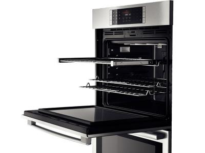 30" Bosch Benchmark  Series Double Wall Oven In Stainless Steel - HBLP651UC