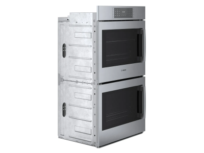 30" Bosch 4.6 Cu. Ft. Benchmark Series Double Wall Oven With Left Swing Door In Stainless Steel - HBLP651LUC