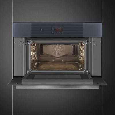 SMEG Linea Design Combi-Microwave Electric Single Wall Oven - SOCU3104MCG