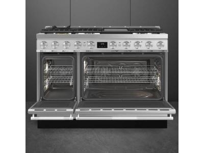 Smeg 48" Dual Fuel Range with Free-Standing Oven - SPR48UGMX