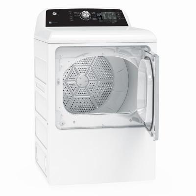 27" GE 7.4 Cu. Ft. Top Load Gas Dryer with SaniFresh Cycle White - GTD68GBMRWS