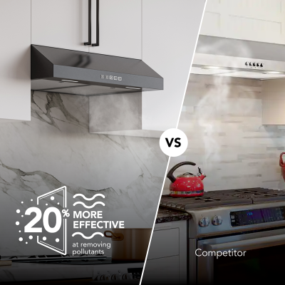 30" Broan Under Cabinet Range Hood in Black Stainless Steel - GLA2303BLS