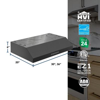 30" Broan Under Cabinet Range Hood in Black Stainless Steel - GLA2303BLS