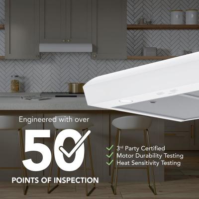 30" Broan Under Cabinet Range Hood in White - MTR1303WW