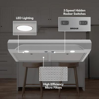 30" Broan ALT1 Series 350 MAX Blower CFM Under-Cabinet Range Hood - ALT1303SS