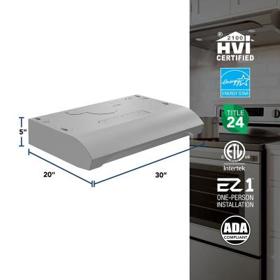 30" Broan ALT1 Series 350 MAX Blower CFM Under-Cabinet Range Hood - ALT1303SS