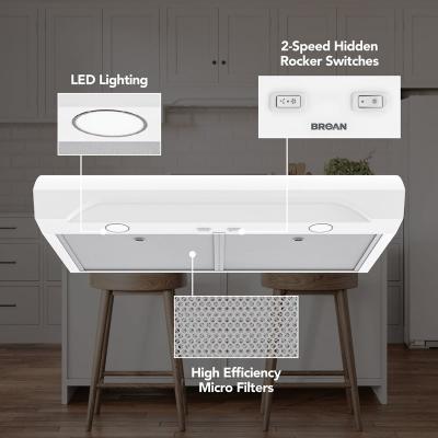 30" Broan ALT1 Series 350 MAX Blower CFM Under-Cabinet Range Hood - ALT1303WW