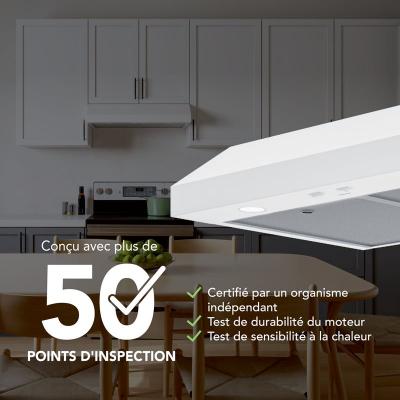 24" Broan Glacier Series Under Cabinet Range Hood in White - GLA1243WW