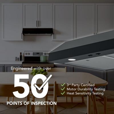 42" Broan Glacier Series Under Cabinet Range Hood in Black - GLA1423BL