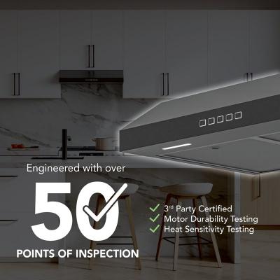 36" Broan Glacier Series Under Cabinet Range Hood in Black Stainless Steel - GLA2363BLS