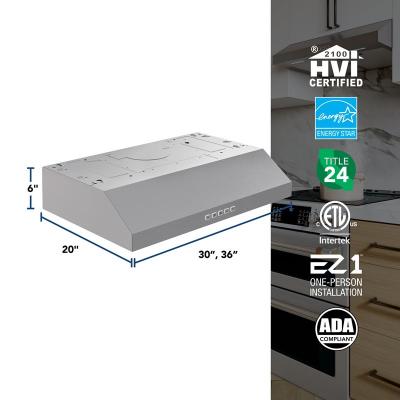 36" Broan Glacier Series Under Cabinet Range Hood in Stainless Steel - GLA2363SS