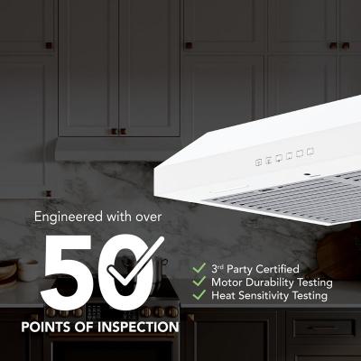 30" Broan Glacier Series Under Cabinet Range Hood in White - GLA3304WW