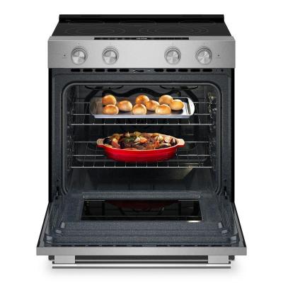 30" KitchenAid 5.3 Cu. Ft. Smart Slide-in Electric Range with Convection Cooking Modes - YKSES330SPS