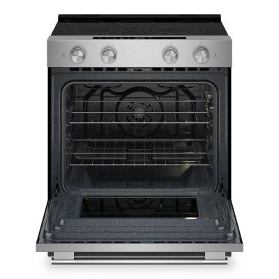 30" KitchenAid 5.3 Cu. Ft. Smart Slide-in Electric Range with Convection Cooking Modes - YKSES330SPS