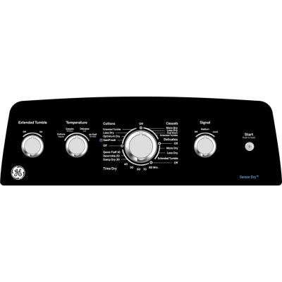 27" GE 7.2 Cu. Ft. Top Load Electric Dryer with SaniFresh Cycle in White - GTD49EBMRWS