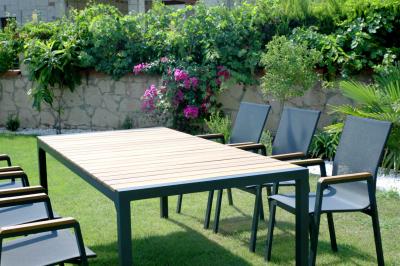 Fig & Cherry Powder Coated Aluminum Table - Palma Table