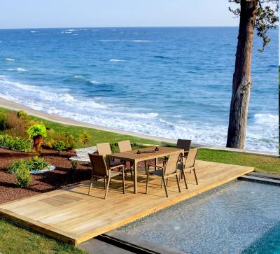 Fig & Cherry Powder Coated Aluminum Table - Palma Table