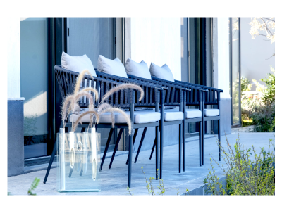 Fig & Cherry Modern Powder Coated Aluminum Frame Chair - Formo Chair