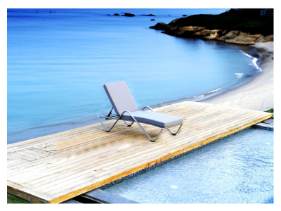 Fig & Cherry Simple and Sleek Outdoor Lounger - Olympos lounger