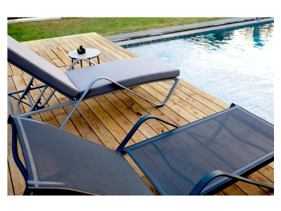 Fig & Cherry Simple and Sleek Outdoor Lounger - Olympos lounger