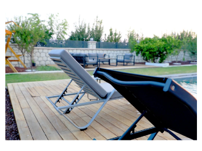 Fig & Cherry Simple and Sleek Outdoor Lounger - Olympos lounger