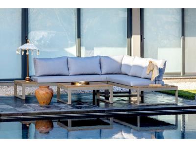 Fig & Cherry Modern Coffee Table with Aluminum Legs - Chester coffee table