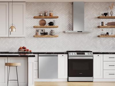 Samsung 7000 Series Bespoke Wall Mount Hood Extension Kit in Stainless Steel - NK-AE7000WS/AA