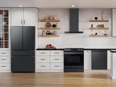 Samsung 7000 Series Bespoke Wall Mount Hood Extension Kit in Black Stainless - NK-AE7000WG/AA