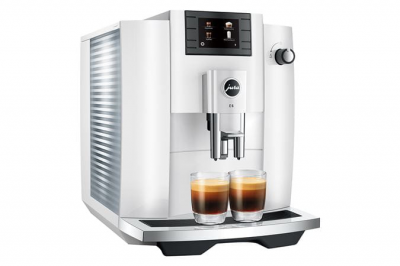 Jura E6 Automatic Coffee & Espresso Machine in Piano White - 15559